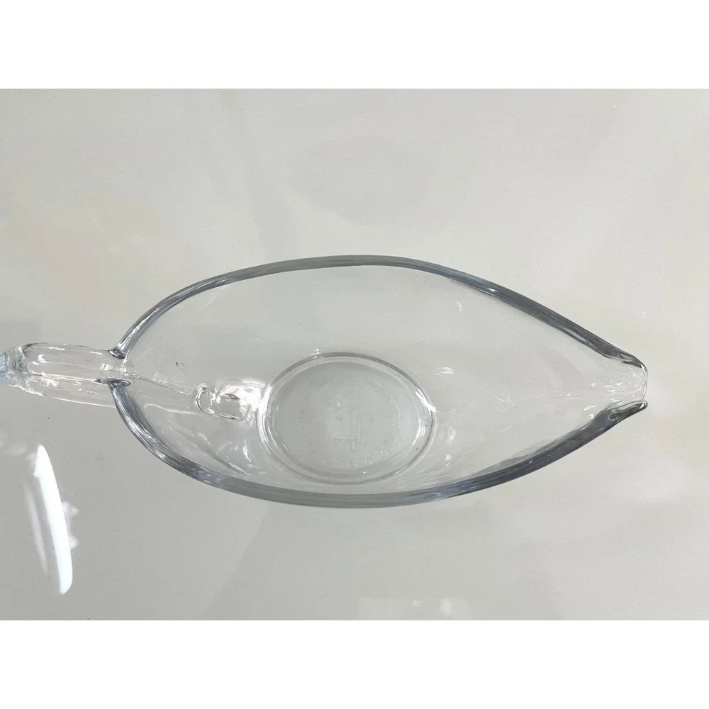 Anchor Hocking Clear Glass‎ Gravy Boat Sauce Server with Handle 8 Inch Long